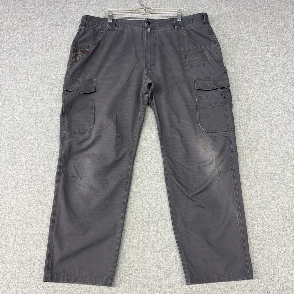 CQR Tactical Cargo Pants 40W x 30L Gray Ripstop Work Utility Multi-Pocket Mens